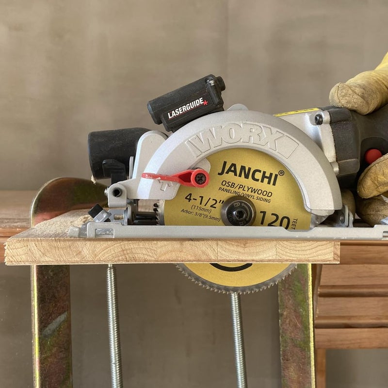 Jianchi 3Pack 4-1/2 Inch 120T Circular Saw Blade 3/8 Inch (9.5mm) Arbor, Plywood, OSB, Paneling and Vinyl Siding Fast and Smooth Cutting Saw Blade - Image 4